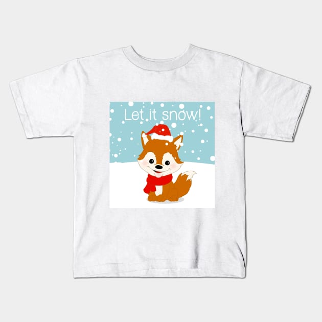 Let it Snow! Kids T-Shirt by valyaz40